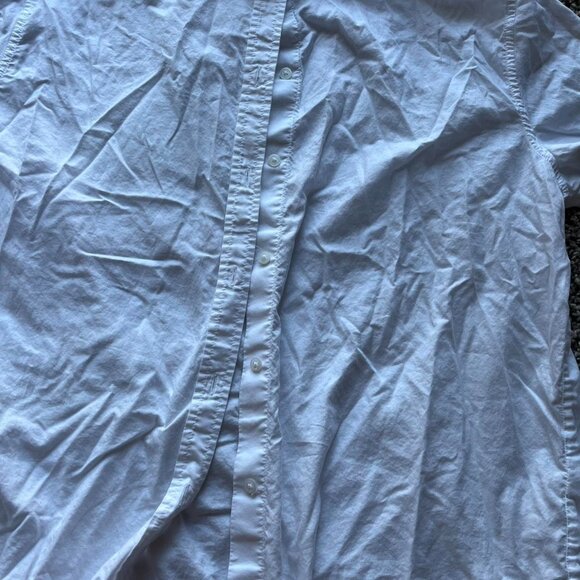 Everlane White Button Up Cotton shirt, Womens Size 12 Long Sleeve Shirt - Picture 3 of 7